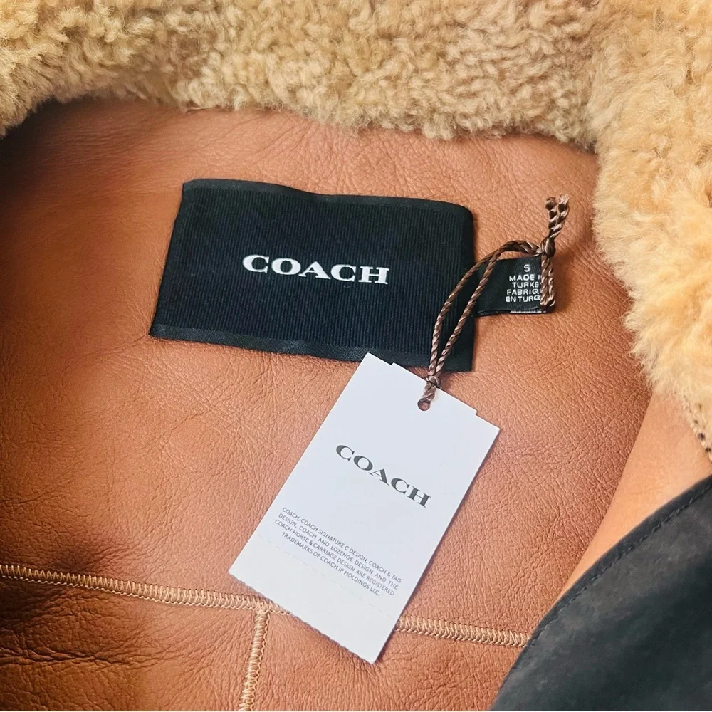 NWT Coach Shearling Jacket - Picture 6 of 13